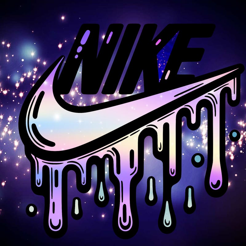 dripping nike logo