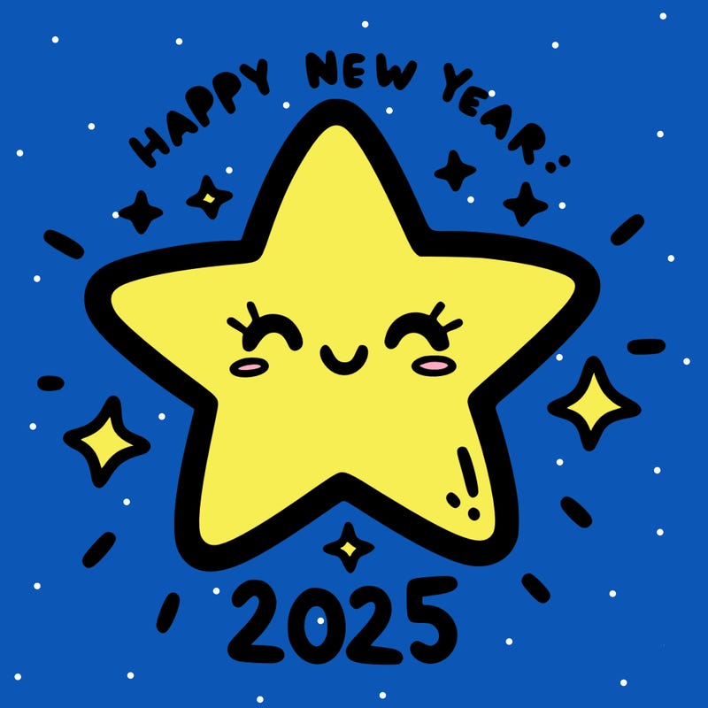 happy new year 2025 star wish