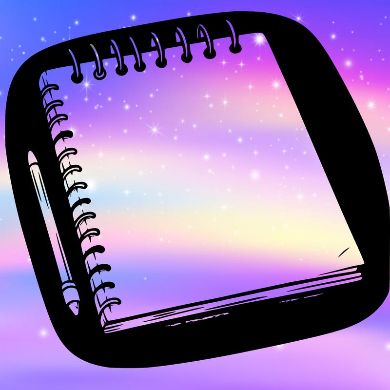 a blank sketch pad