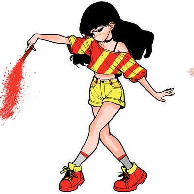 realistic girl danceing