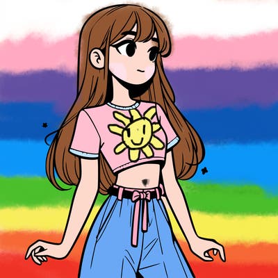 girl in a cute crop top