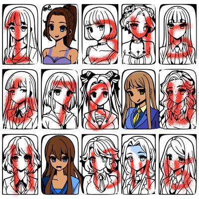 girls that look diffrent anime