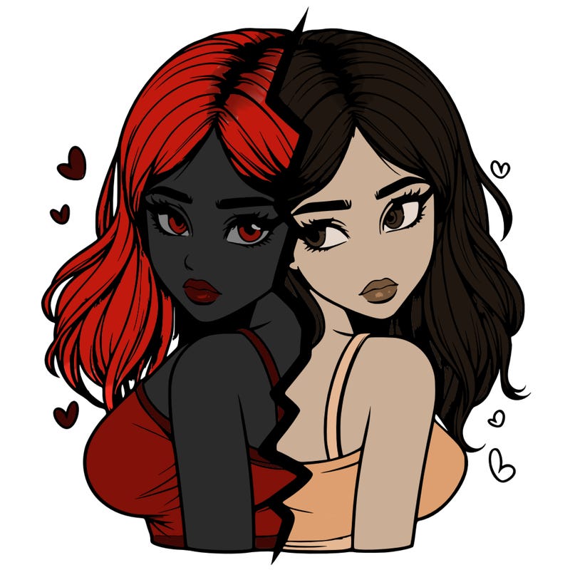 realistic girl split