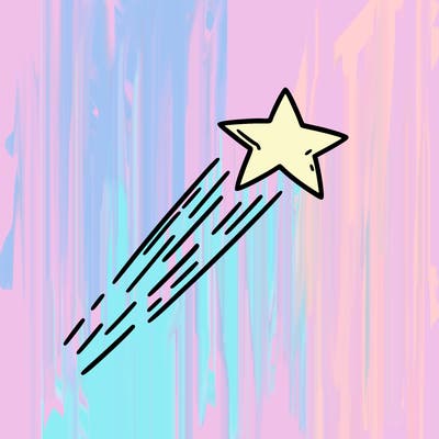 a shooting star in the sky