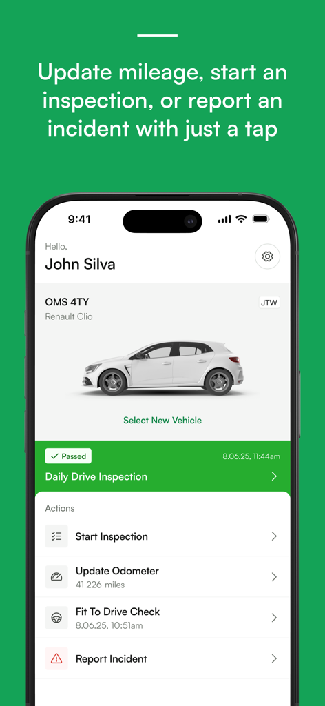 Quartix Check - Panel de control de la aplicación Quartix Check para inspecciones de vehículos y cumplimiento de flotas.