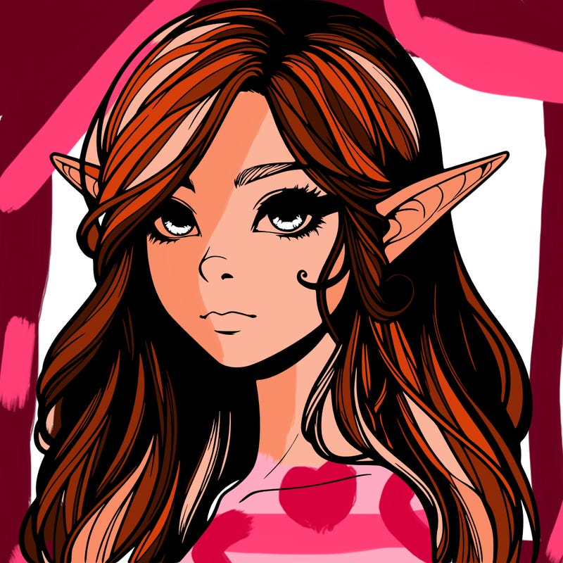 elf girl realistic dark fantasy