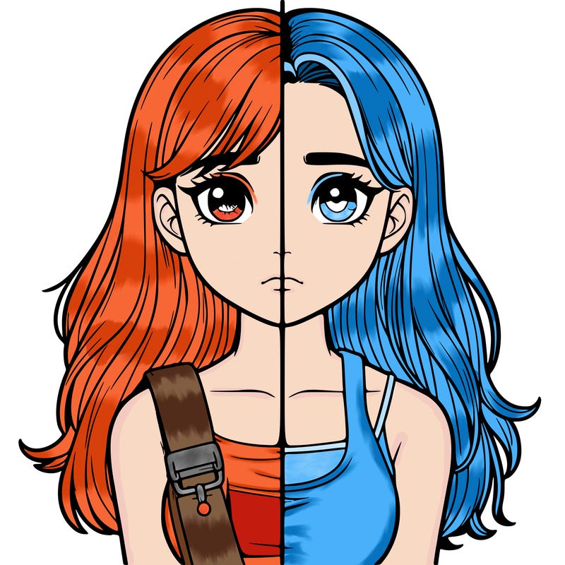 realistic girl split