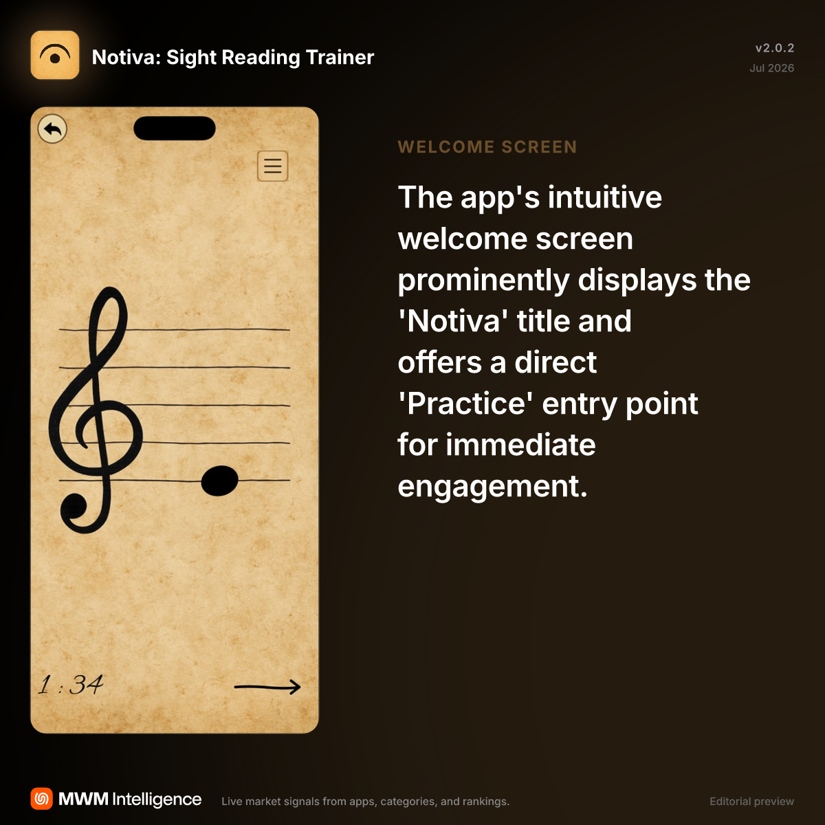 Notiva: Sight Reading Trainer - Music App | MWM