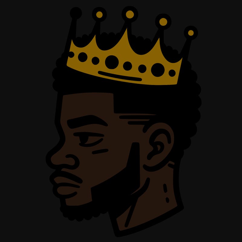 black man with a crown