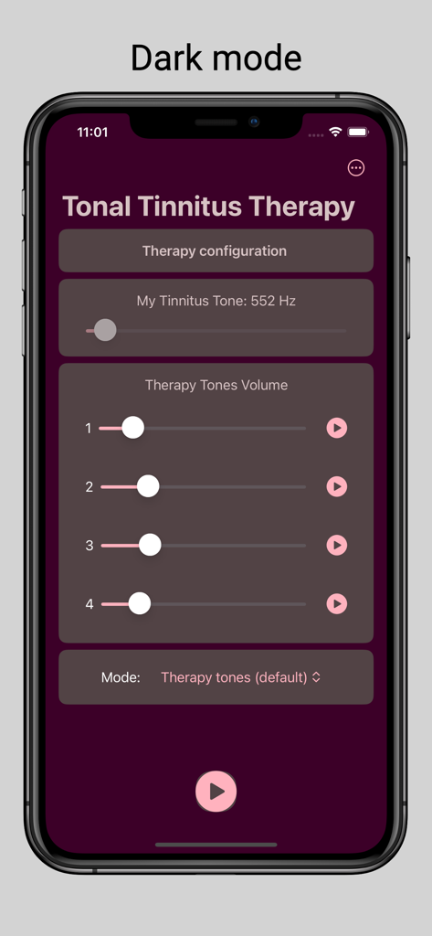 Tonal Tinnitus Therapy - Medical App | MWM