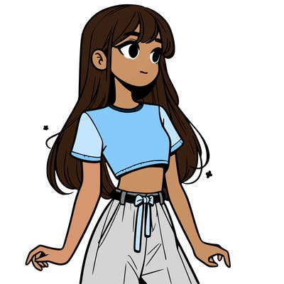 girl in a cute crop top