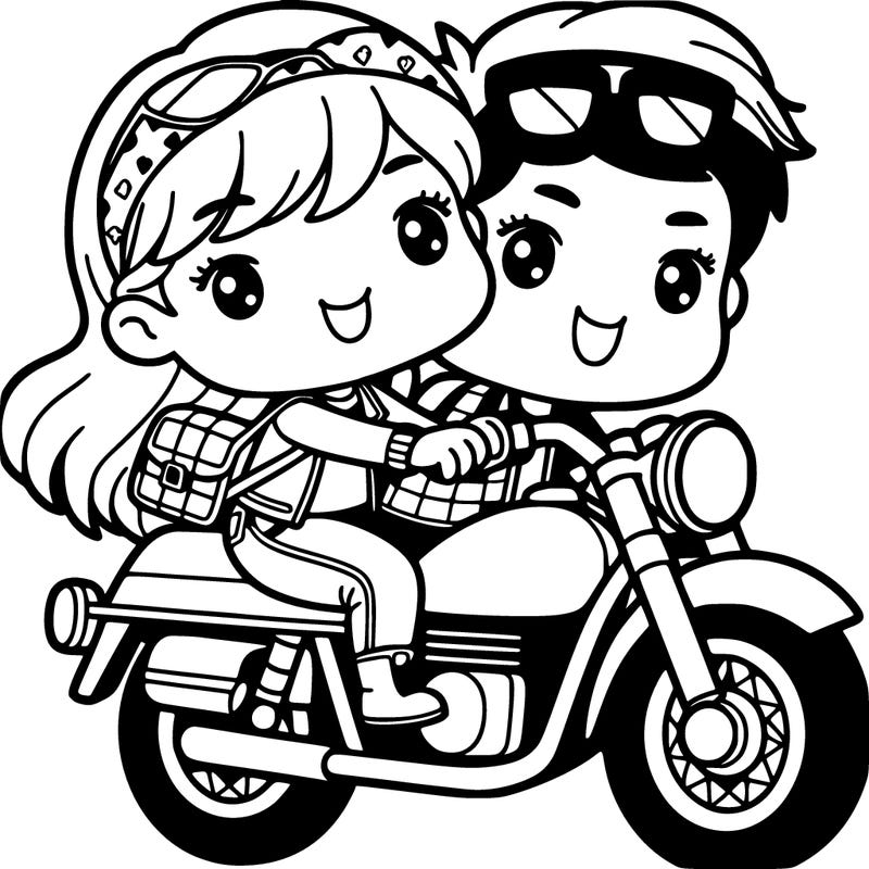 boy and girl riding motorcycle