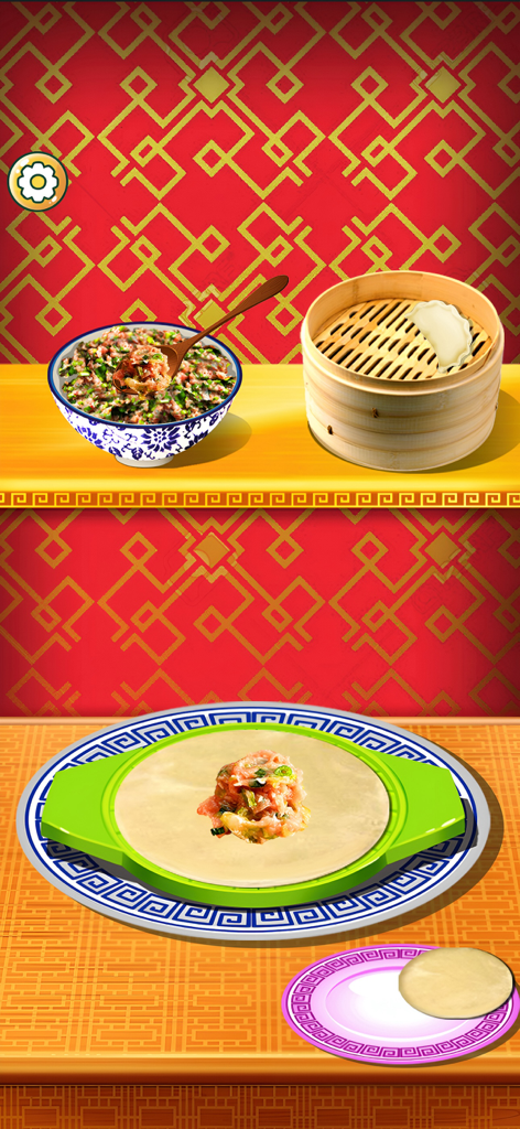 Chinese Food - Cooking Game - Making Chinese dumplings in a kids cooking simulation game