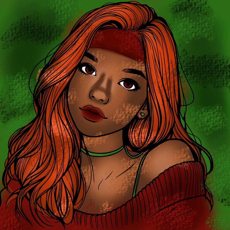 beautiful teenage woman realistic