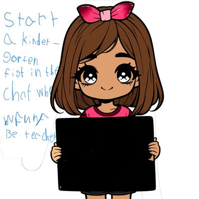 cute realistic girl holding a sign that says 20 likes?