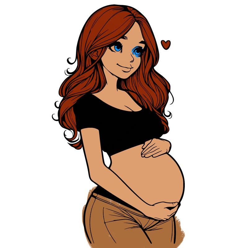 realistic pregnant girl