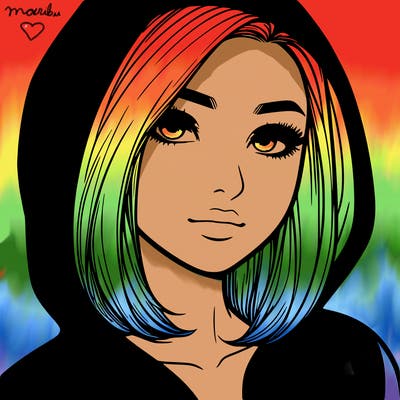 realistic adult girl with hoodie on