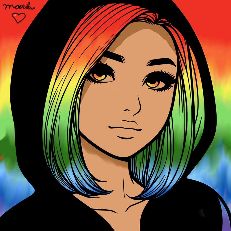 realistic adult girl with hoodie on