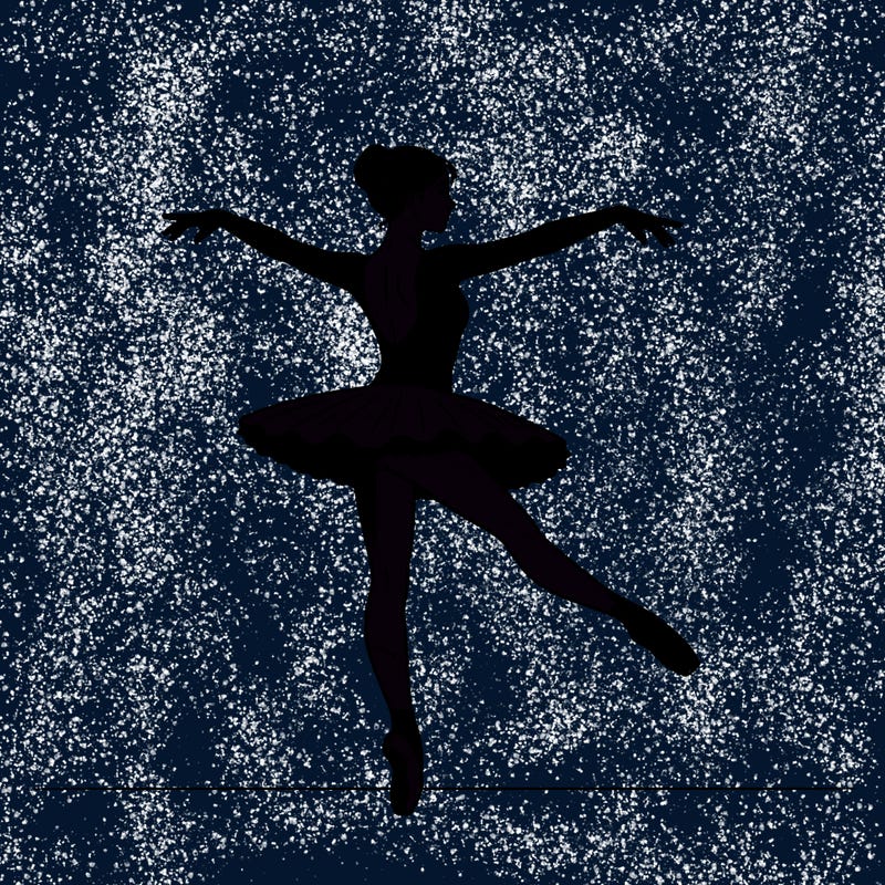 a ballerina in motion