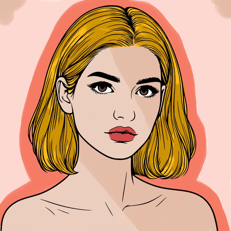 realistic portrait of woman