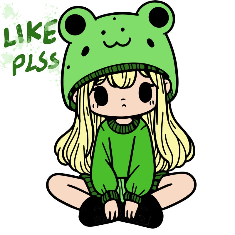 a girl wearing a frog hat and some frog socks