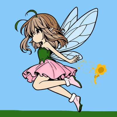 manga fairy flying