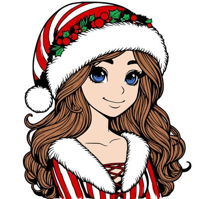 realistic christmas  girl