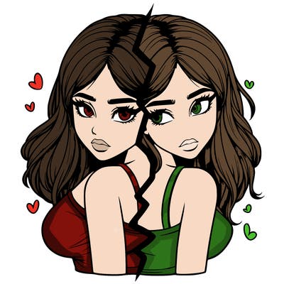 realistic girl split