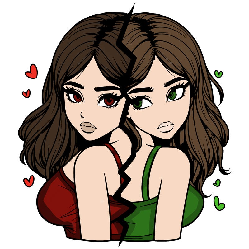 realistic girl split