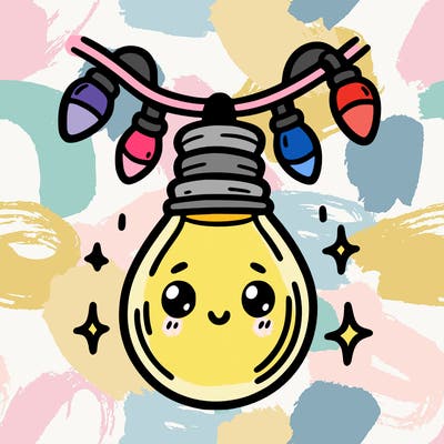 small bulb of a garland