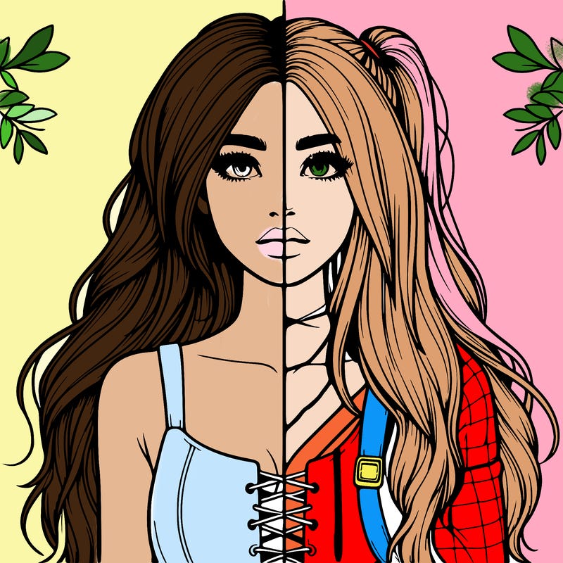 realistic girl split