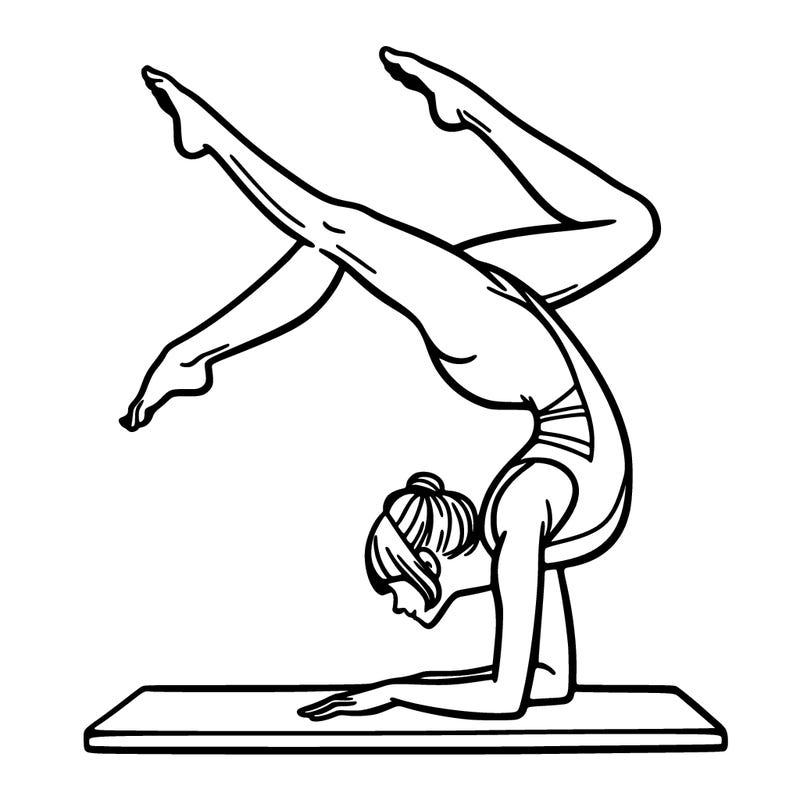 woman doing gymnastics