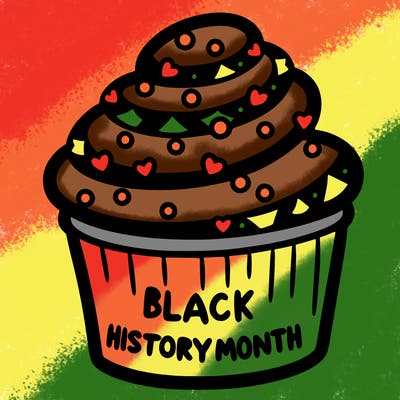 black history month cupcake