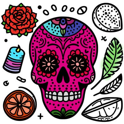 day of the dead sugar skull