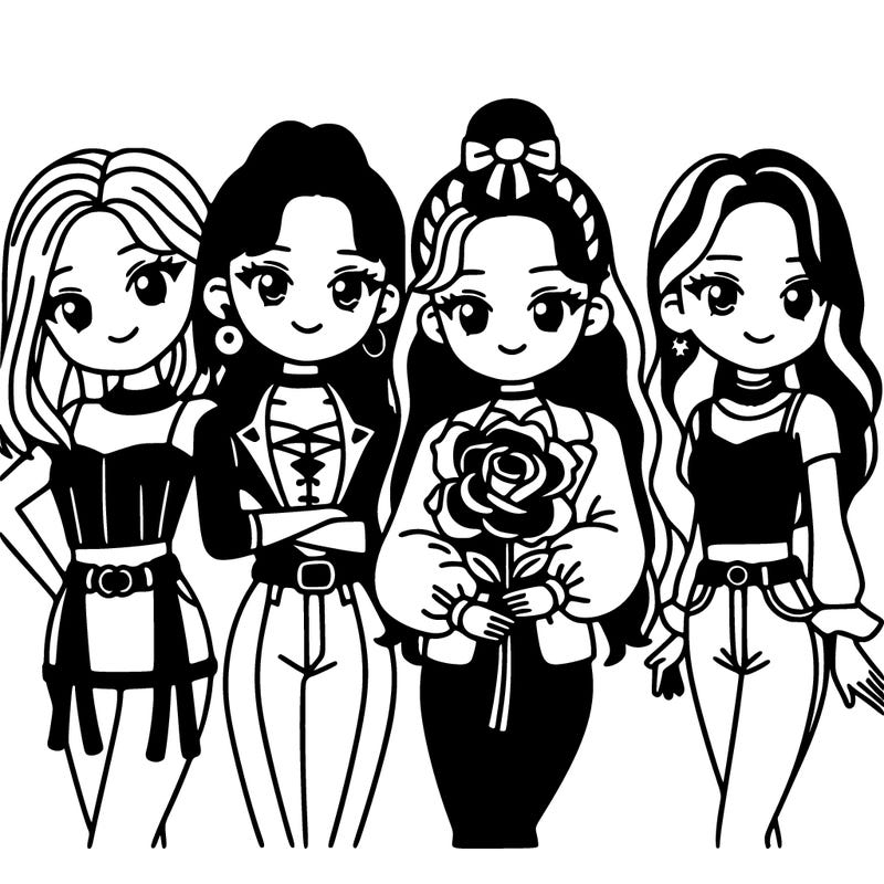 black pink rose jisoo jennie lisa miyeon k-pop