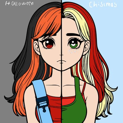 realistic girl split