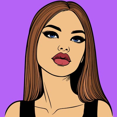 realistic woman with full lips