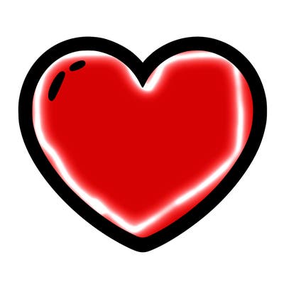a blank heart