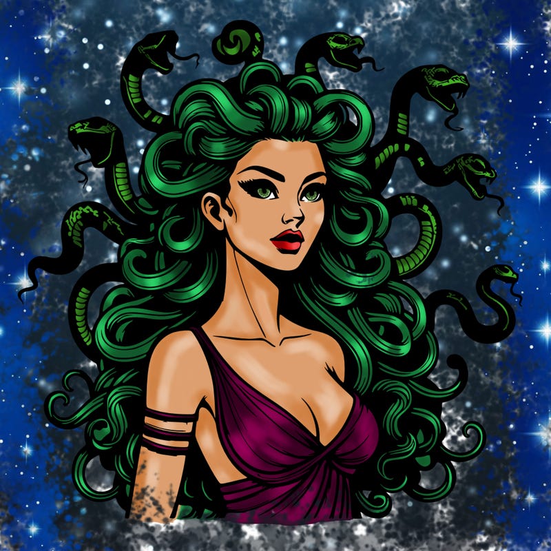realistic medusa goddess