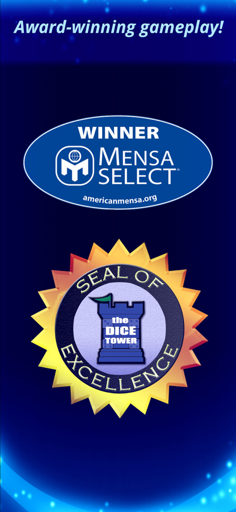 Lanterns: The Harvest Festival - Lanterns Harvest Festival awards featuring Mensa Select and Dice Tower Seal of Excellence logos.