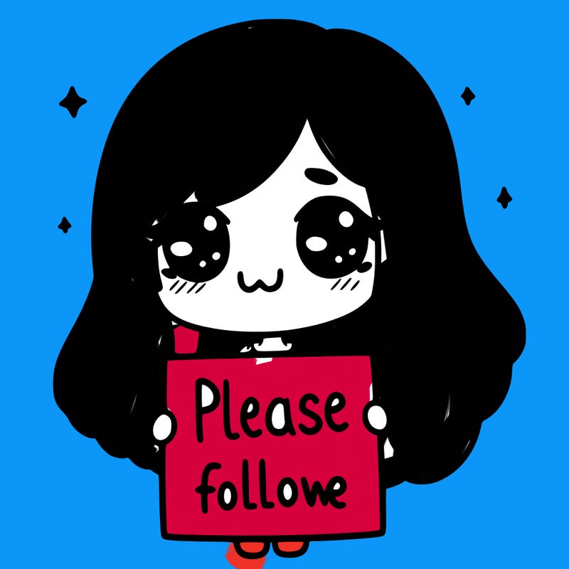 a girl holding  a sign  saying please  follow  me