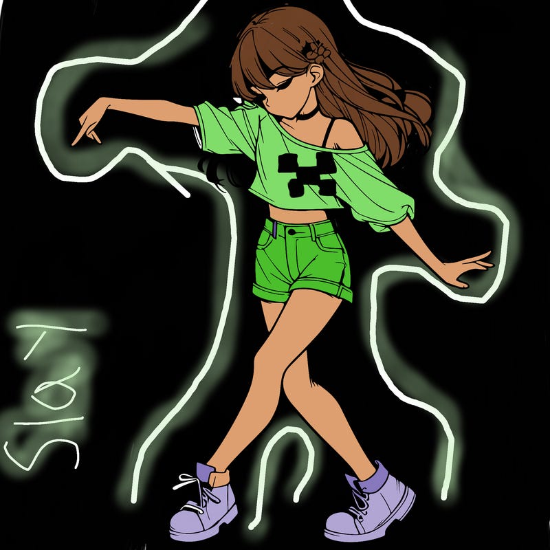 realistic girl danceing