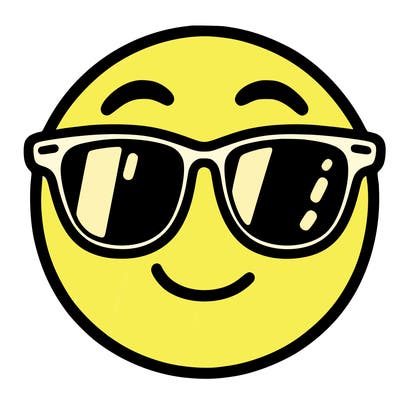 emoji with sunglasses