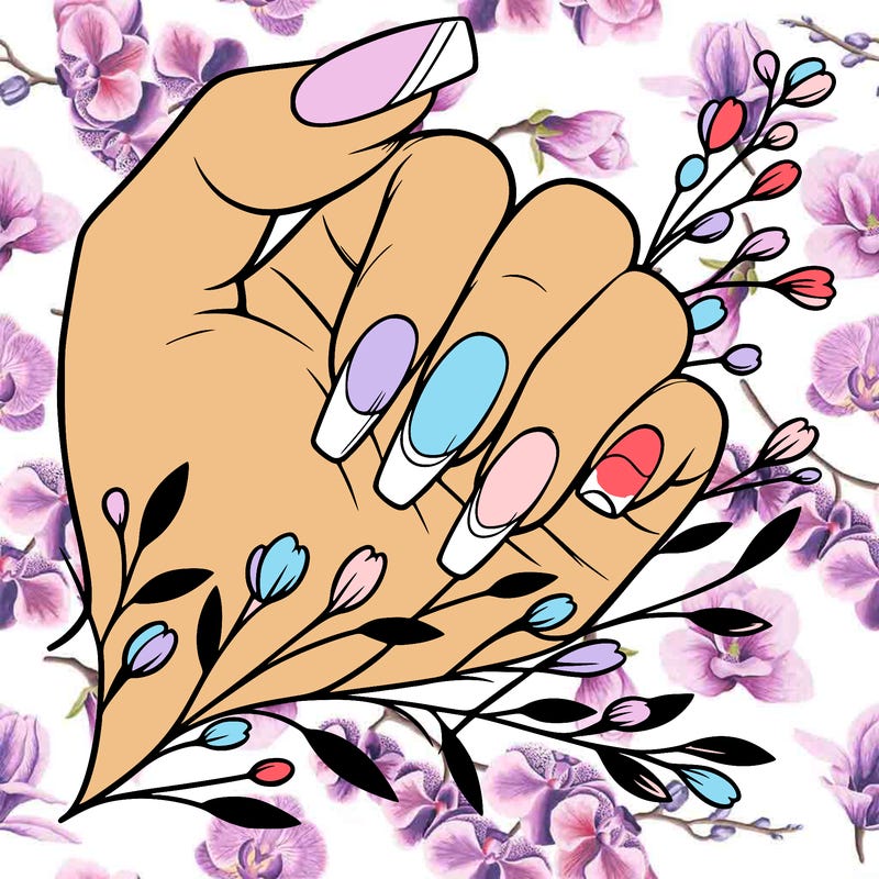 nails with french tip