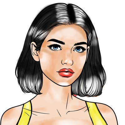 realistic portrait of woman