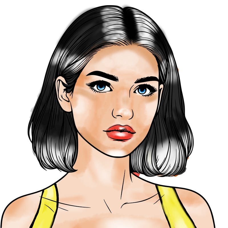 realistic portrait of woman