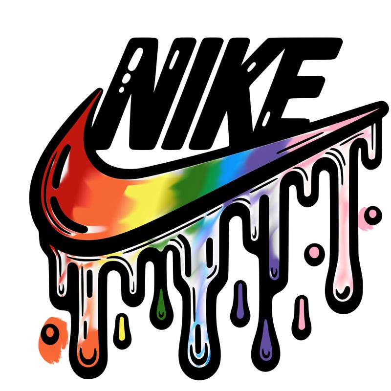 dripping nike logo