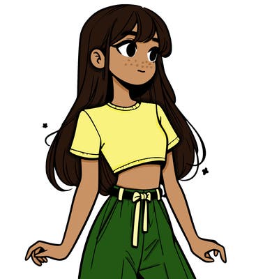 girl in a cute crop top