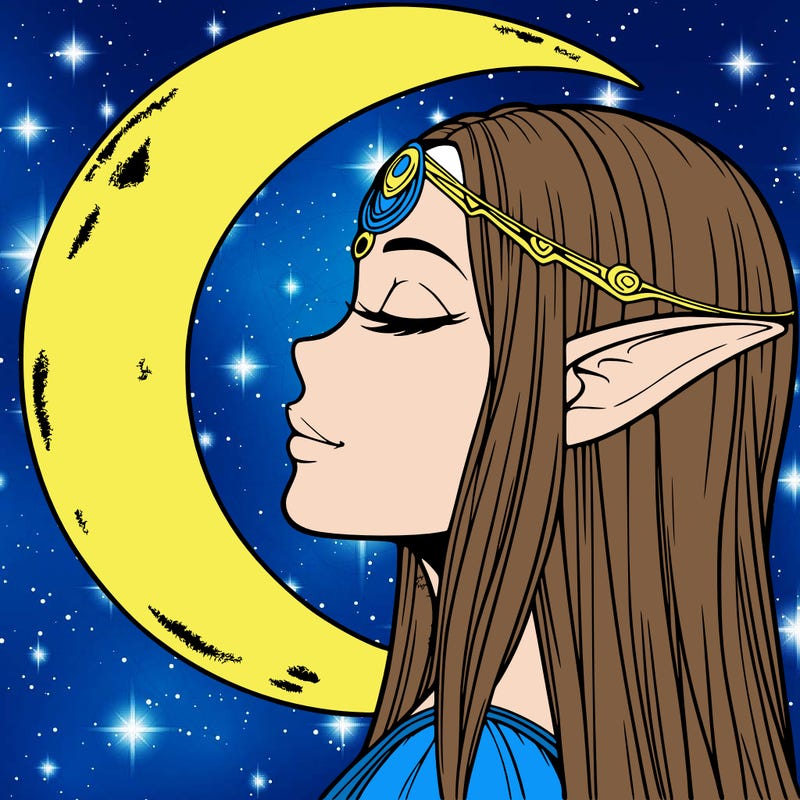 a realistic moon elf