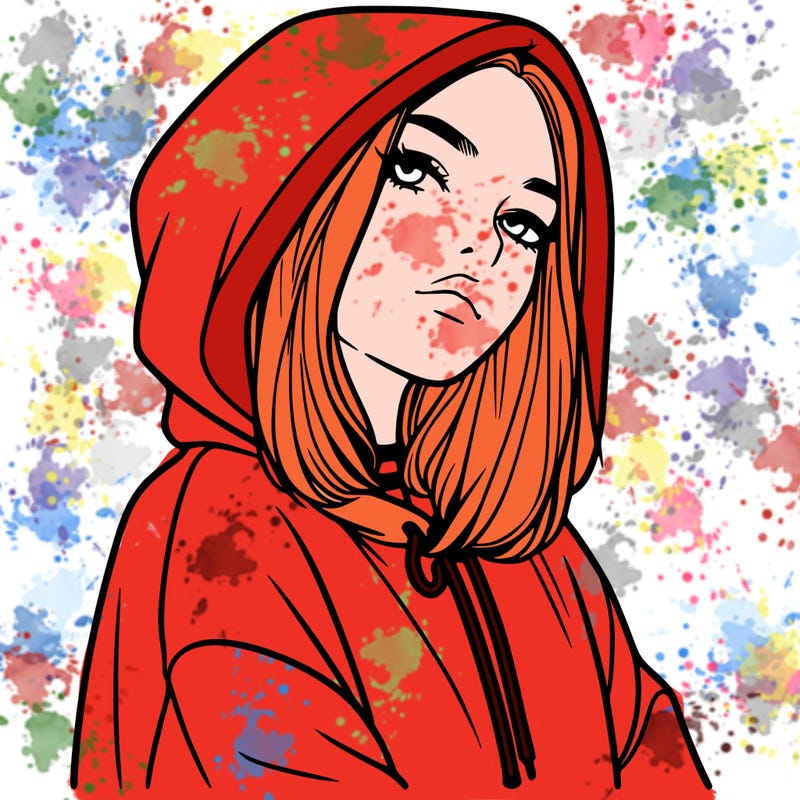 a realistic girl in a hoodie